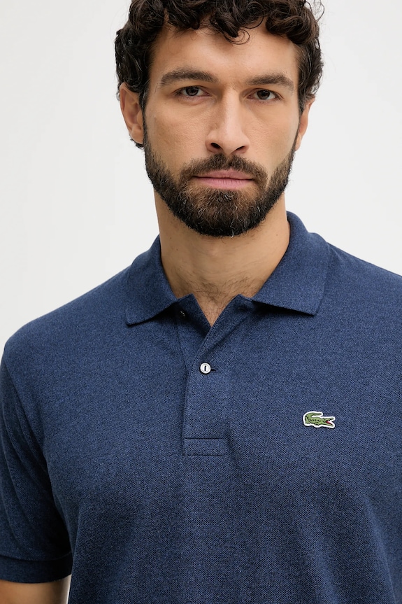Lacoste polo de bumbac bleumarin L1264