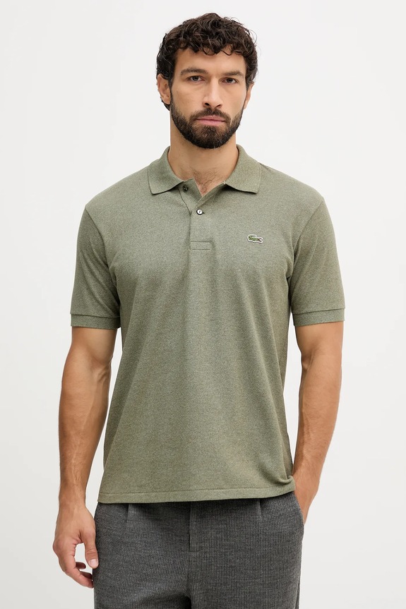Bavlněné polo tričko Lacoste zelená L1264
