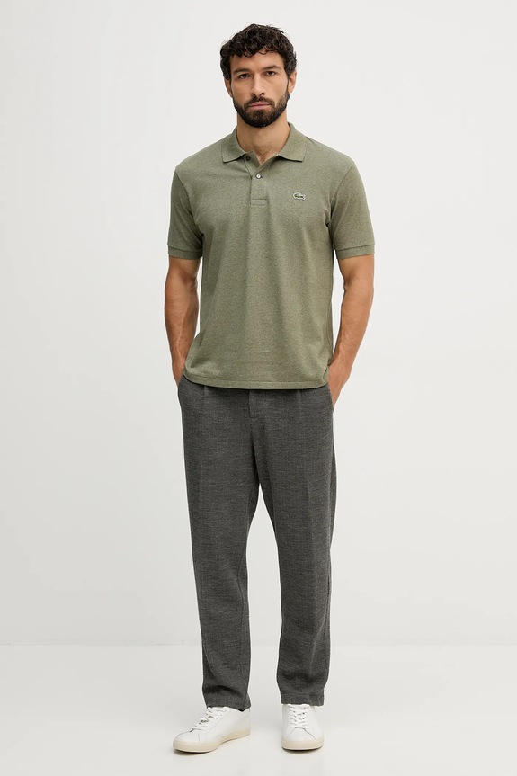 Bavlněné polo tričko Lacoste L1264 zelená SS26