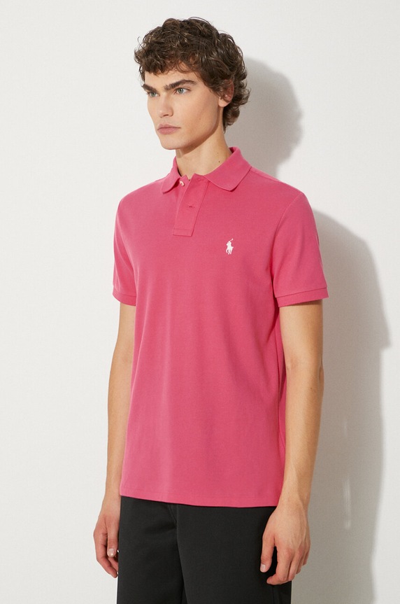 Oblečení Bavlněné polo tričko Ralph Lauren 710782592 růžová