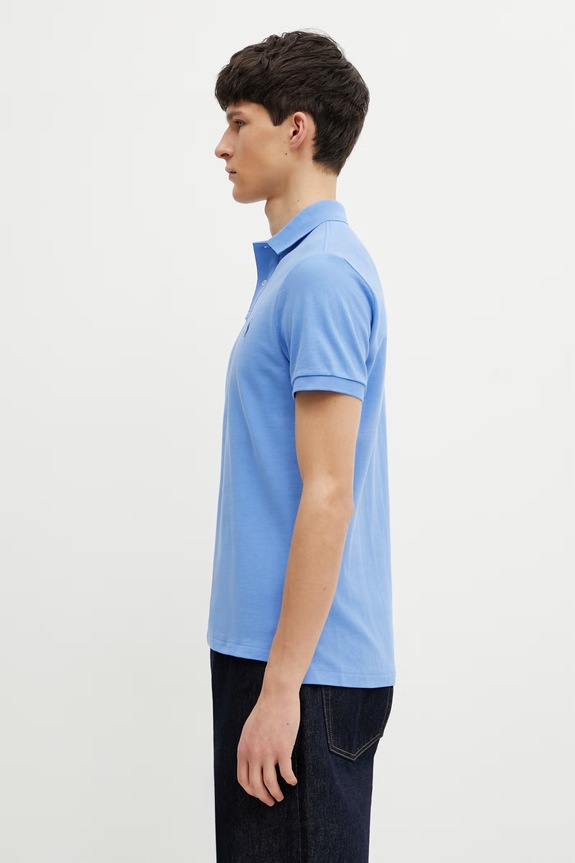 Памучна тениска с яка Polo Ralph Lauren 710782592 син AA00