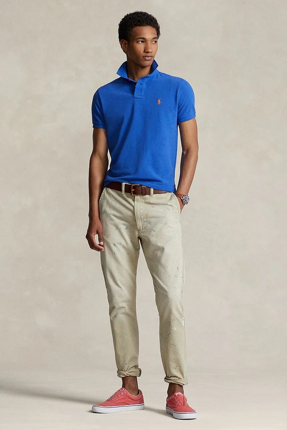 Oblečenie Bavlnené polo tričko Polo Ralph Lauren 710782592 modrá