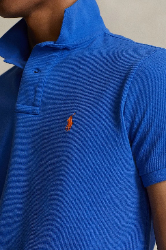 Bavlnené polo tričko Polo Ralph Lauren modrá 710782592
