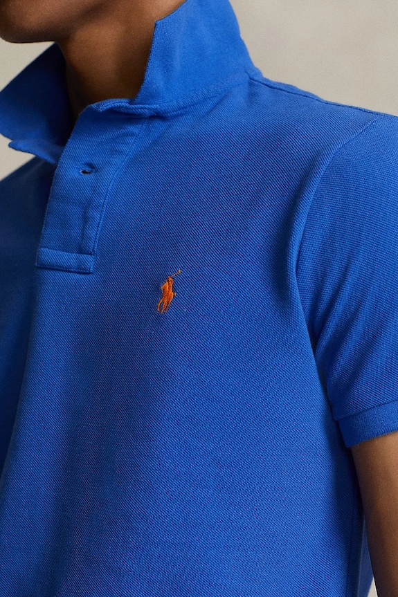 Bavlnené polo tričko Polo Ralph Lauren modrá 710782592