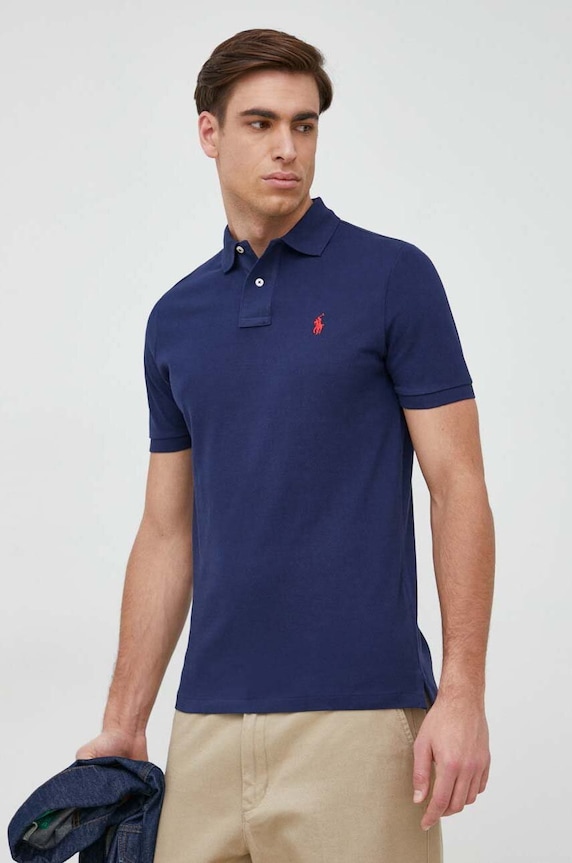 Polo Ralph Lauren polo bawełniane 710782592 granatowy AA00