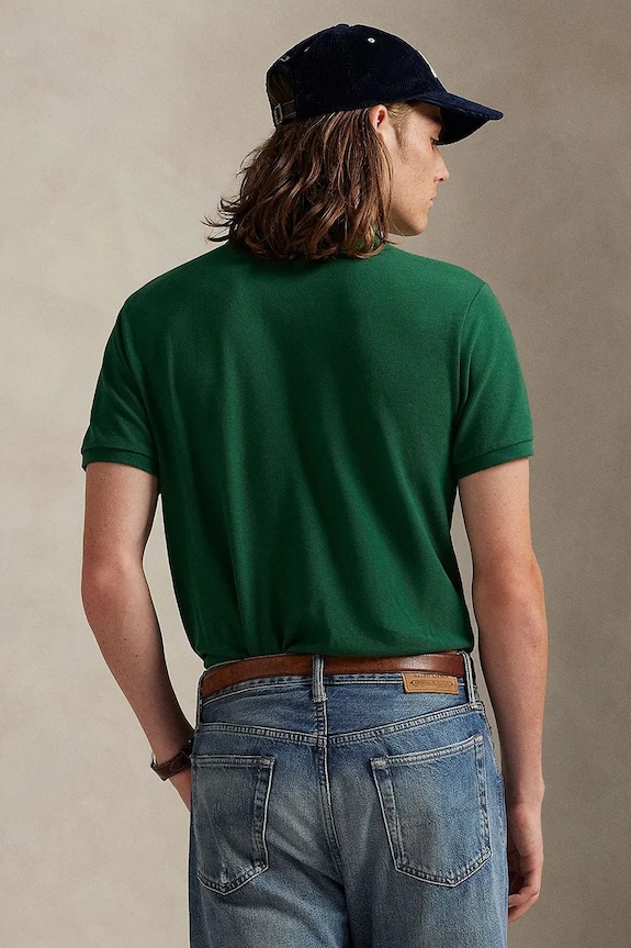 Βαμβακερό μπλουζάκι πόλο Polo Ralph Lauren 710782592 πράσινο AA00