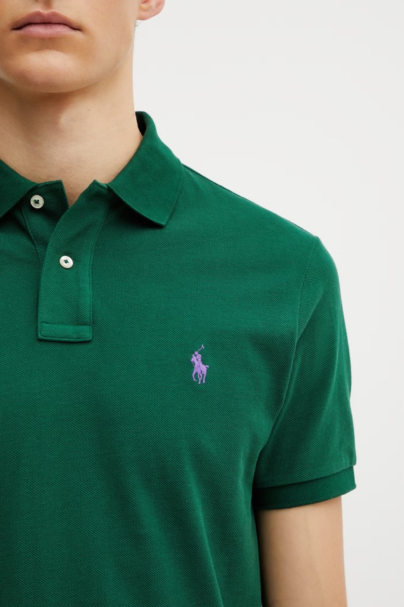 Polo Ralph Lauren polo bawełniane zielony 710782592