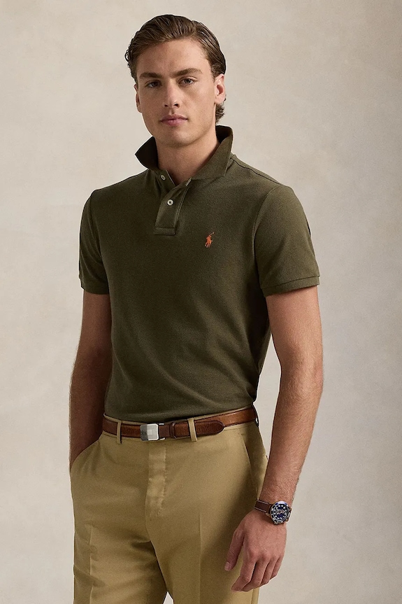 Polo Ralph Lauren polo de bumbac regular verde 710782592