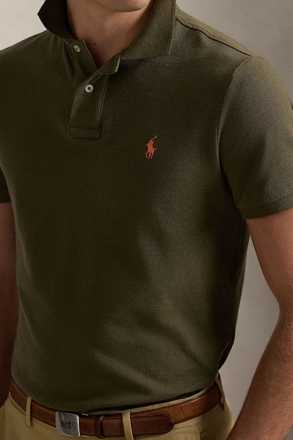 Polo Ralph Lauren polo de bumbac verde 710782592