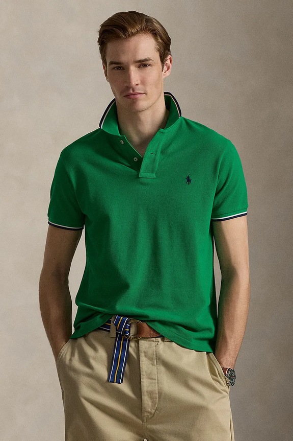 Bavlnené polo tričko Polo Ralph Lauren jednofarebný zelená 710842621