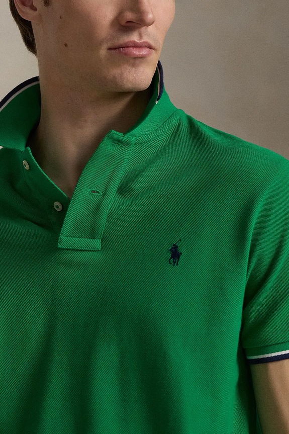 Bavlnené polo tričko Polo Ralph Lauren zelená 710842621