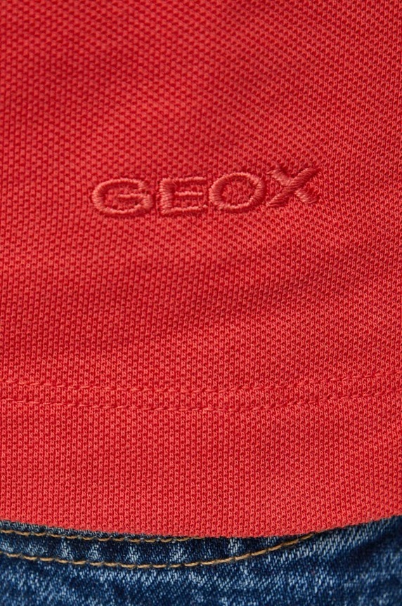 Bavlnené polo tričko Geox M3510LT2649.F1697 červená