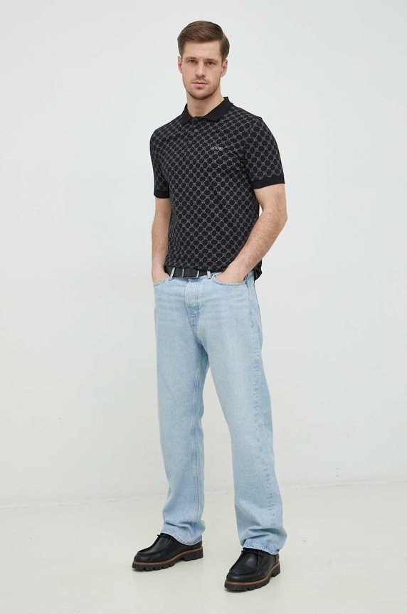 Πόλο Joop! Paigam 30036150 μαύρο SS26