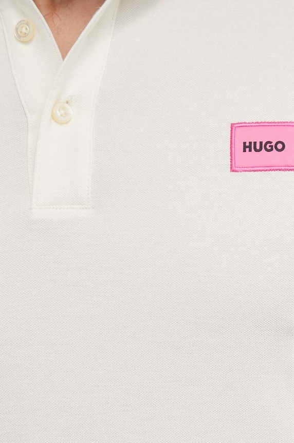 HUGO pamut póló bézs 50490770