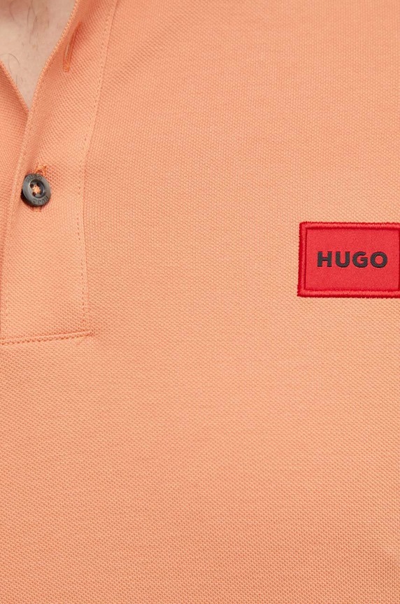 Bavlnené polo tričko HUGO oranžová 50490770