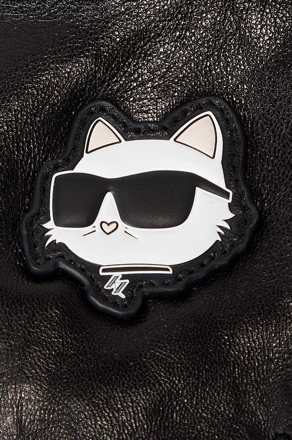 Kiegészítők Karl Lagerfeld ujjatlan bőrkesztyű 230W3601 fekete