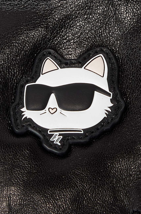 Kiegészítők Karl Lagerfeld ujjatlan bőrkesztyű 230W3601 fekete