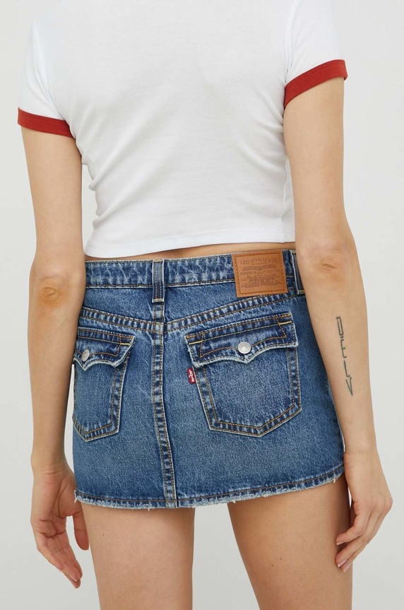 Odzież Levi's spódnica jeansowa A4465.0001 niebieski