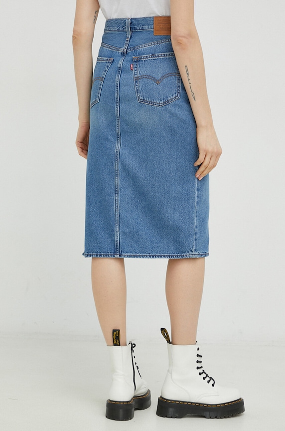 Odzież Levi's spódnica jeansowa A4711.0000 niebieski