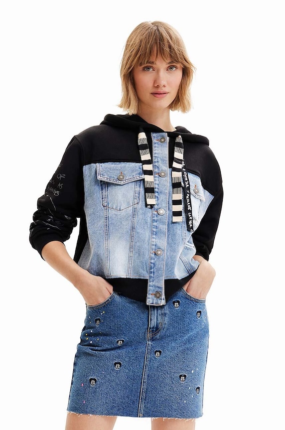 Τζιν φούστα Desigual casual μπλε 23SWFD17