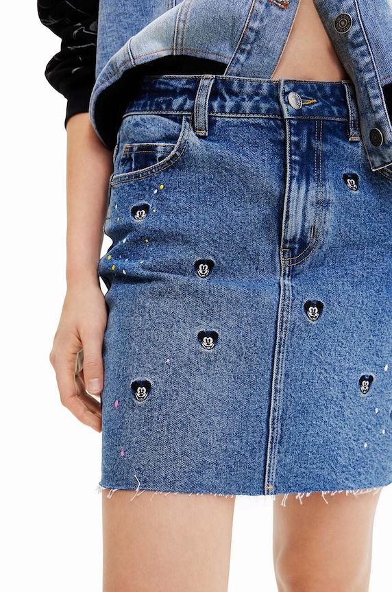 Τζιν φούστα Desigual 23SWFD17 μπλε SS23