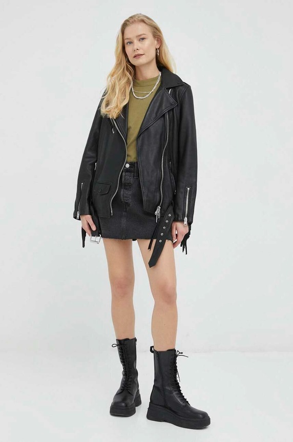 Rifľová sukňa Levi's A4694.0000 čierna AW23