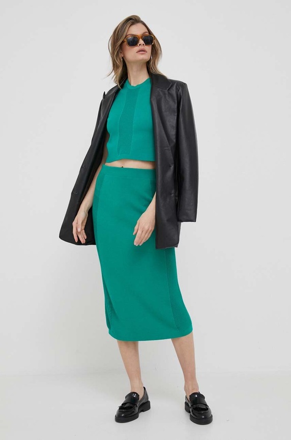 United Colors of Benetton spódnica 1290D000B.24B zielony SS23