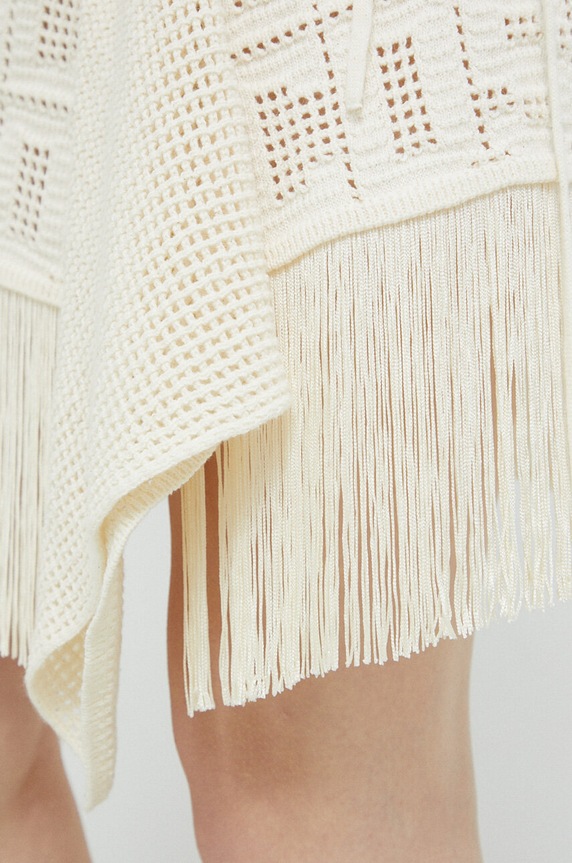 GCDS spódnica SS23W660914 beżowy