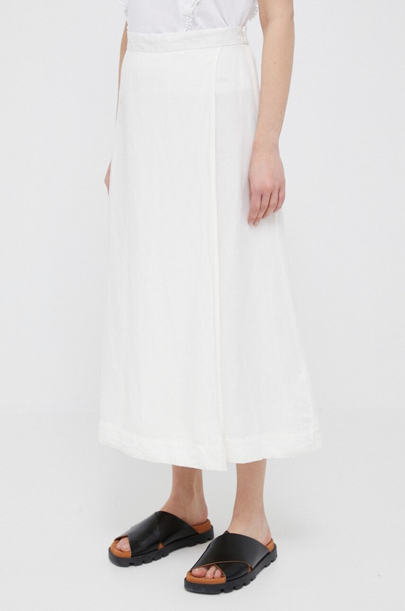 Gant spódnica lniana casual beżowy 4400087