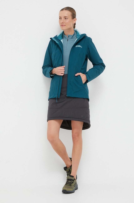 Športová sukňa Jack Wolfskin Alpengluehen 1507631 sivá AW24