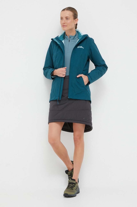 Športová sukňa Jack Wolfskin Alpengluehen 1507631 sivá AW24