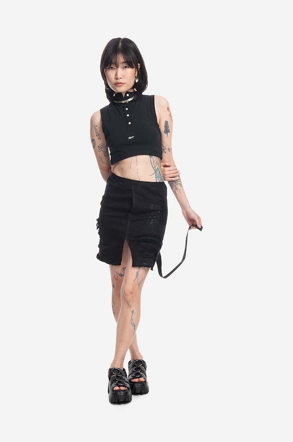 Джинсовая юбка Rick Owens DS02B4343.SBFLS.BLACK чёрный SS23