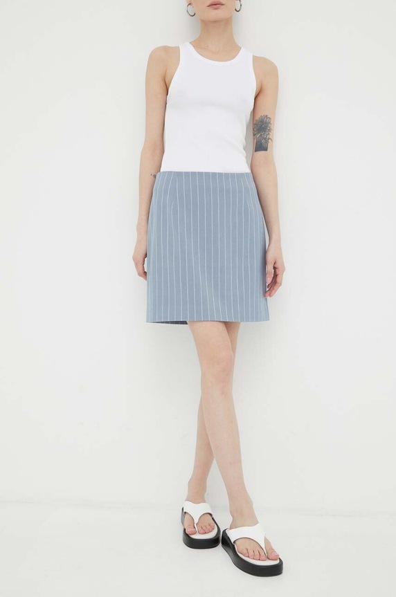 Gestuz spódnica tkanina niebieski 10908011