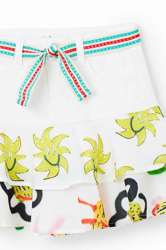 Fete Desigual fusta fete 23SGFD02 alb