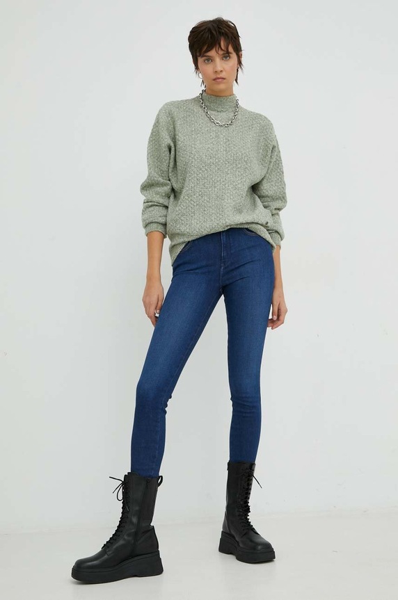 Kavbojke Wrangler High Rise Skinny Cozy Night W27H66W14 mornarsko modra SS23