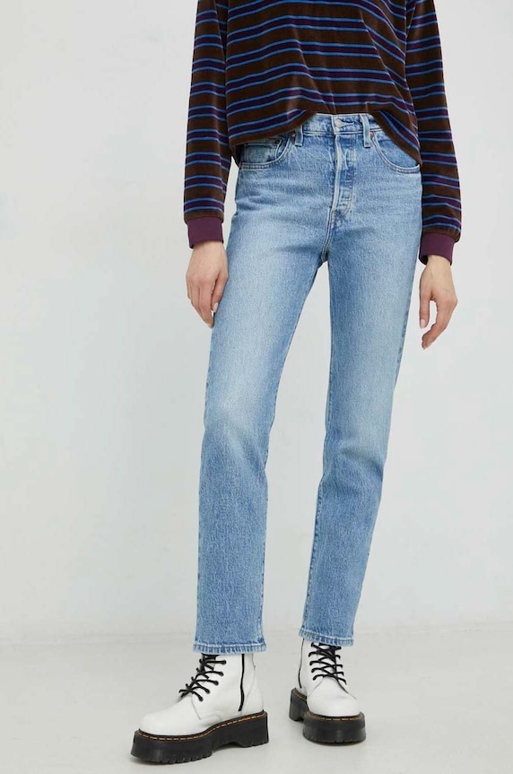Traperice Levi's 501® JEANS FOR WOMEN visoki plava 12501.0415