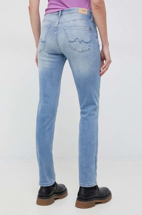 Odzież Pepe Jeans jeansy Grace PL204160MI1.000 turkusowy