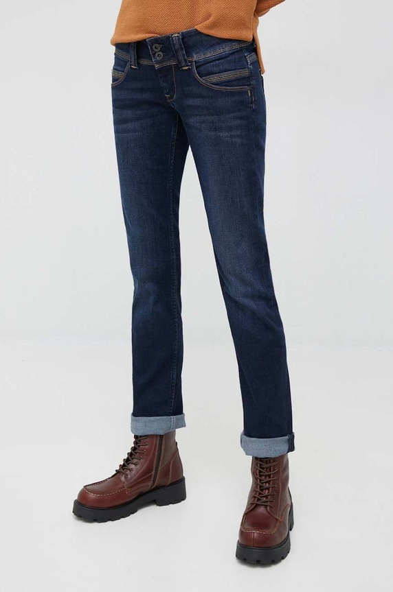 Pepe Jeans jeansy VENUS Planet friendly granatowy PL204175H06
