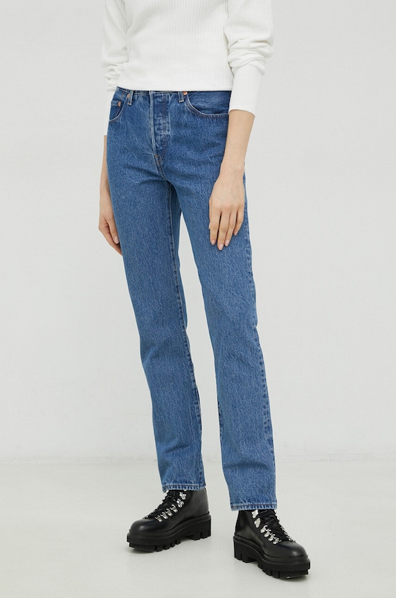 Traperice Levi's 501® JEANS FOR WOMEN visoki plava 12501.0438