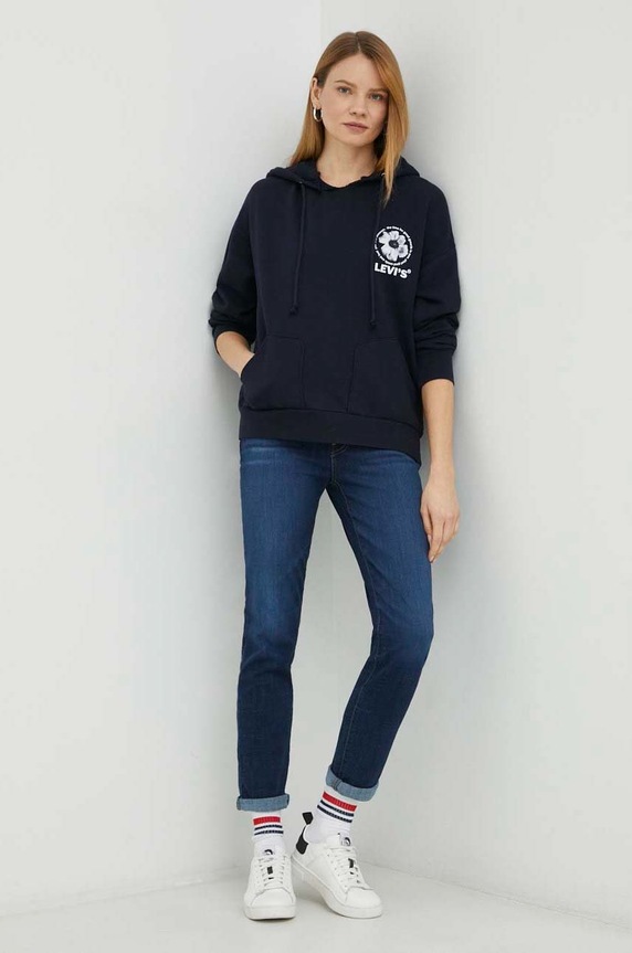 Traperice Levi's Boyfriend MID RISE BOYFRIEND 19887.0164 mornarsko plava AA00