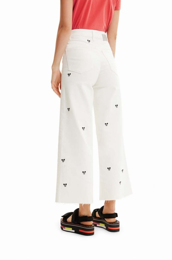 Desigual jeansy x Disney beżowy 23SWDD65