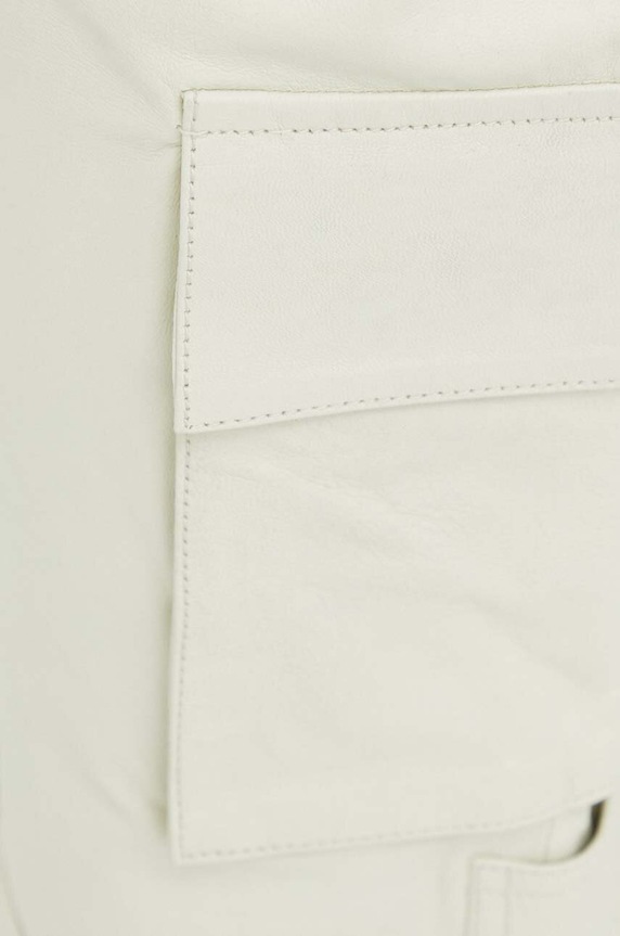 Herskind pantaloni de piele Trisa bej 4748940
