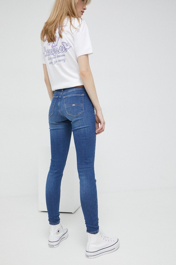 Odzież Tommy Jeans jeansy DW0DW15489.PPYX niebieski