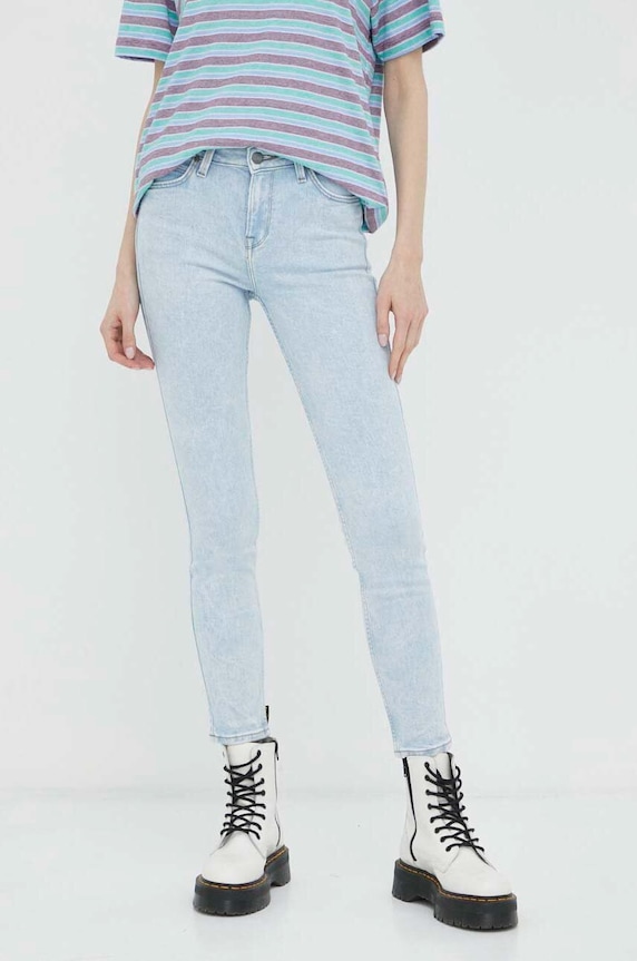 Lee jeansy Scarlett High Planet friendly niebieski L626GWC36