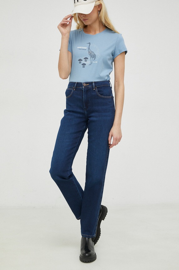 Wrangler jeansy Planet friendly granatowy W26RCY37Q
