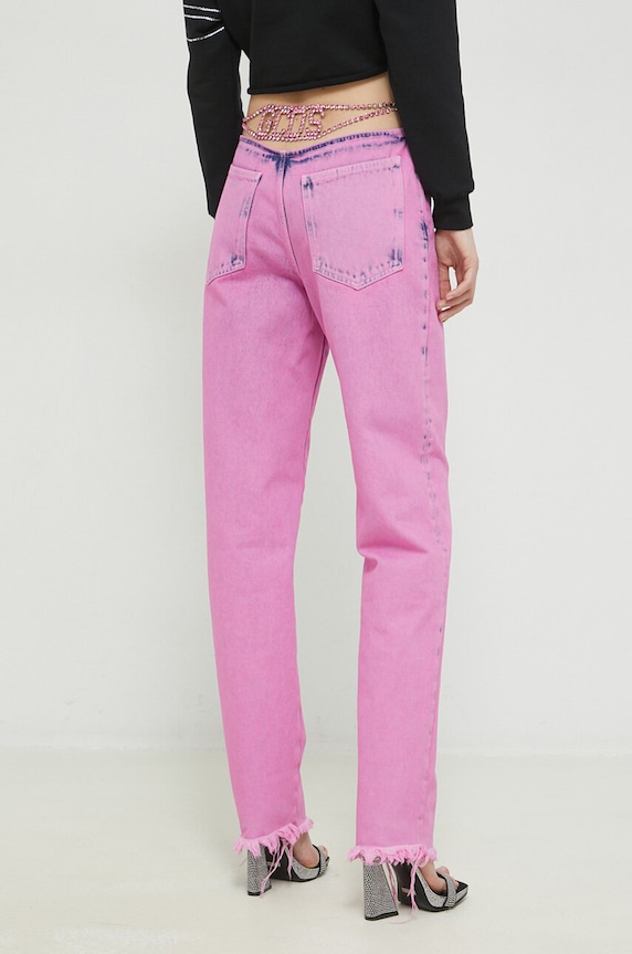 Odzież GCDS jeansy SS23W350202 różowy