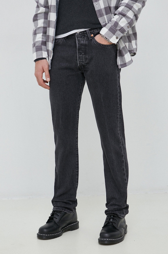 Τζιν παντελόνι Levi's 501 μαύρο 00501.3371