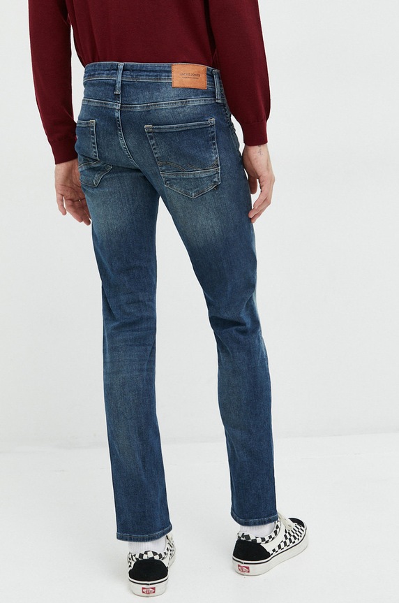 Odzież Jack & Jones jeansy JJIGLENN 12223628.BlueDenim niebieski
