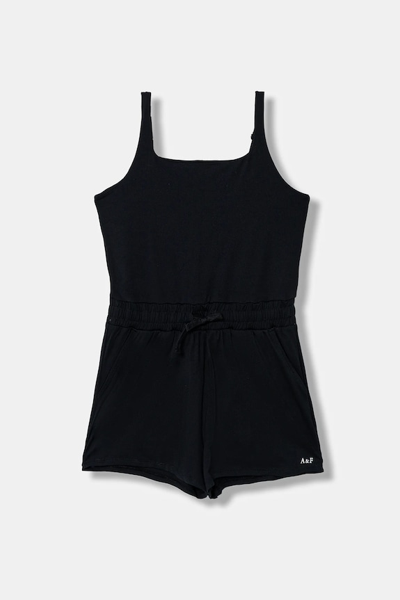 Παιδική ολόσωμη φόρμα Abercrombie & Fitch με ελαστάν μαύρο KI259.3085
