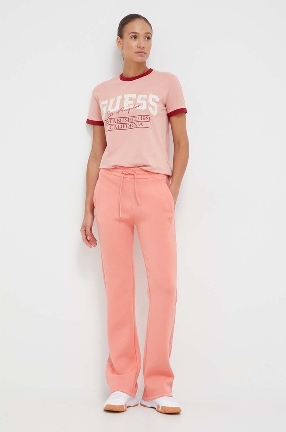 Tepláky Guess BRENDA V3RB21.K7UW2 oranžová SS26